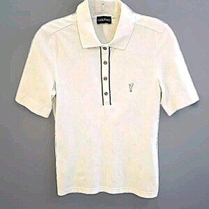 Golfino Golf Polo Shirt Size XS (4) Women's Short Sleeve UV Cream 7231624 NEW